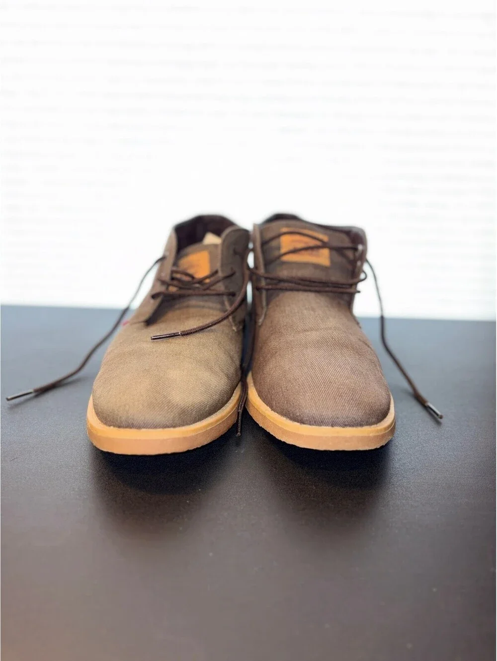 Levi's Men's Size 10 Brown Canvas Casual Lace Up Ankle Chukka Boots Shoes 1287